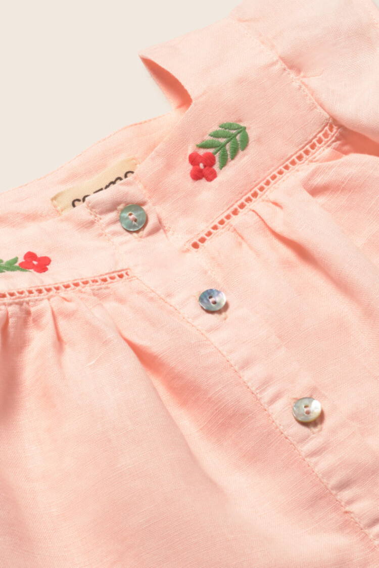 COZMO Vivi Linen Blouse - Cloud Pink