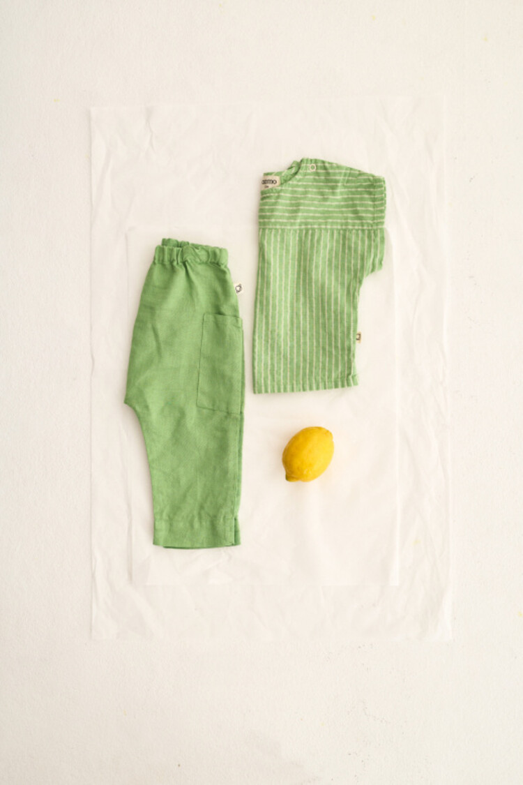 COZMO Evan Linen Pants - Green