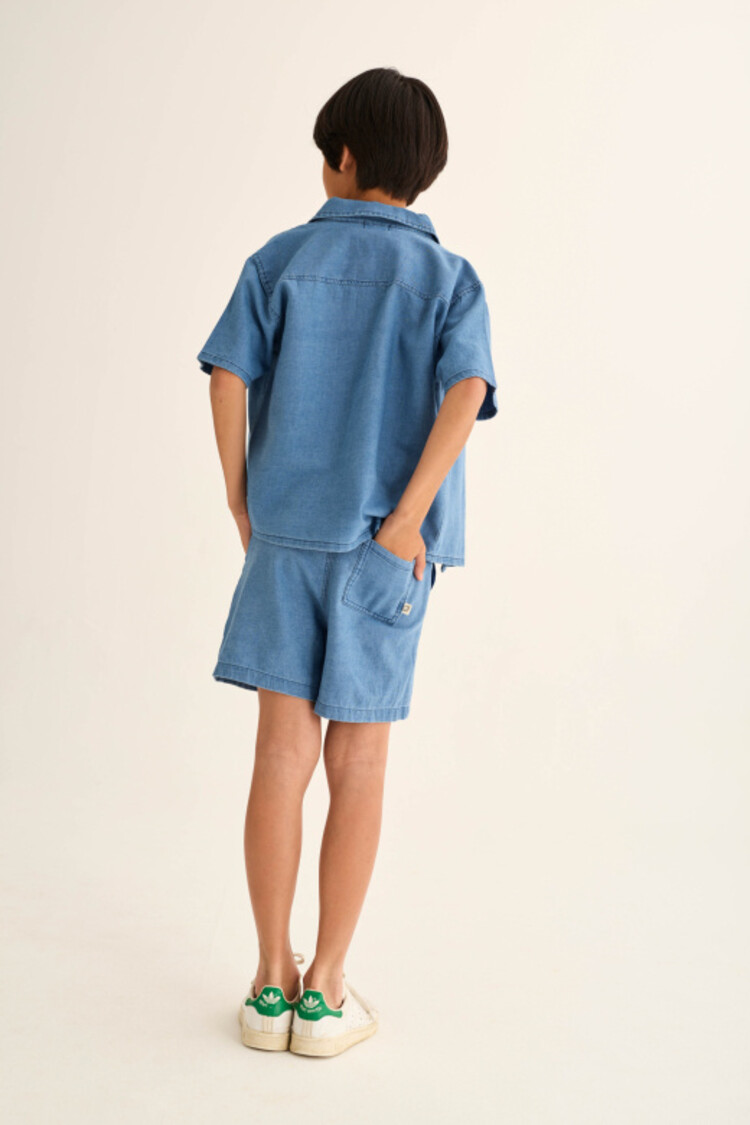 COZMO Wolf Bermuda - Blue-Chambray