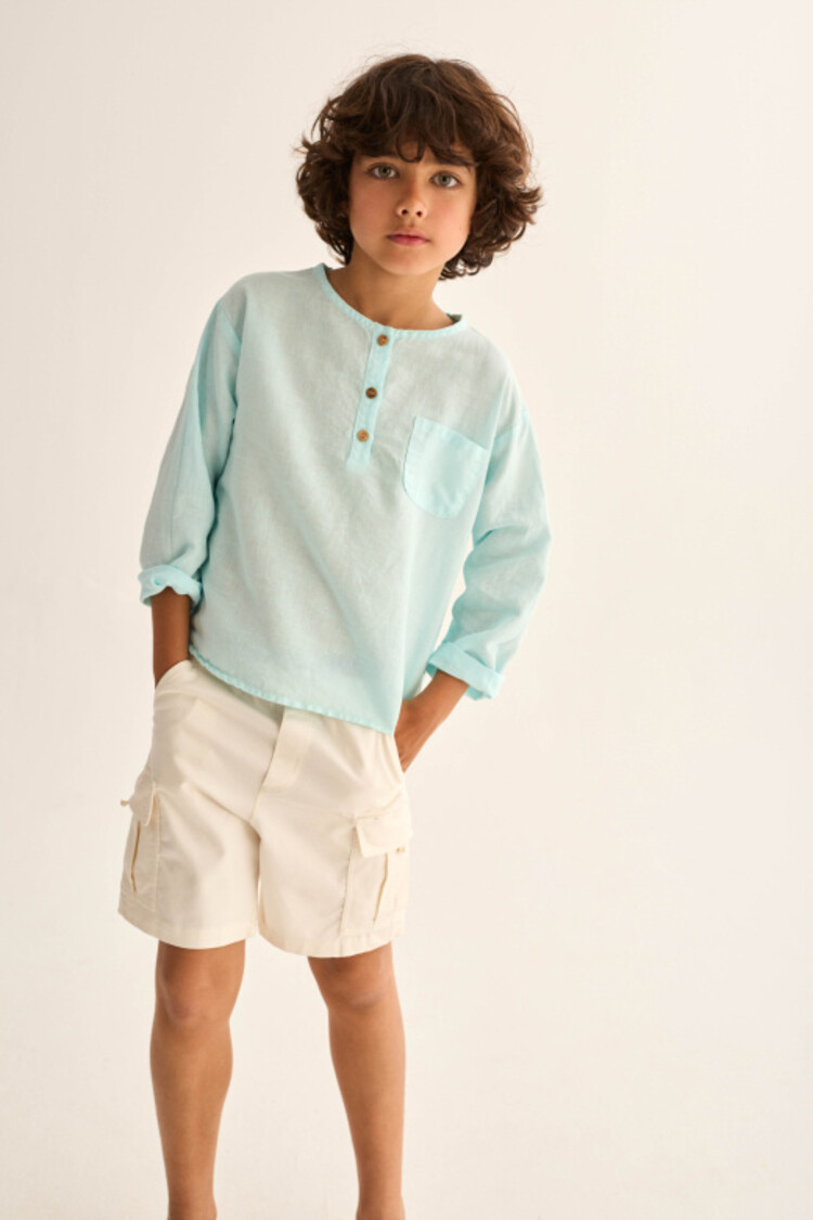 COZMO Alder Long Sleeves Shirt - Aqua