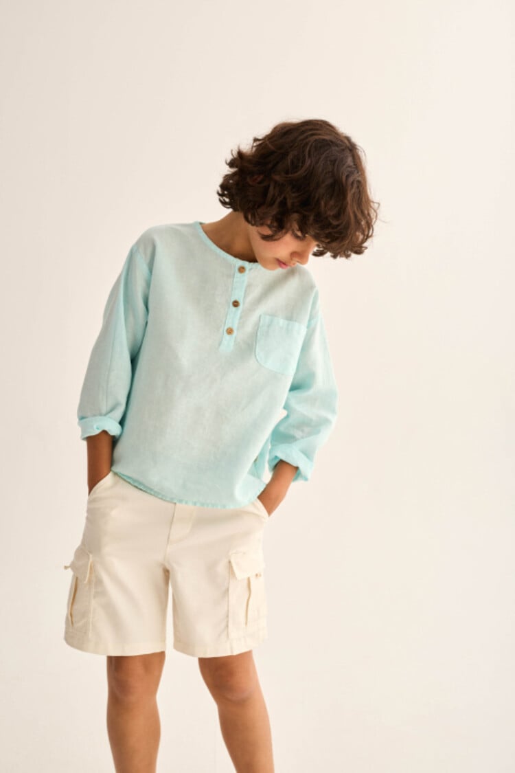 COZMO Alder Long Sleeves Shirt - Aqua
