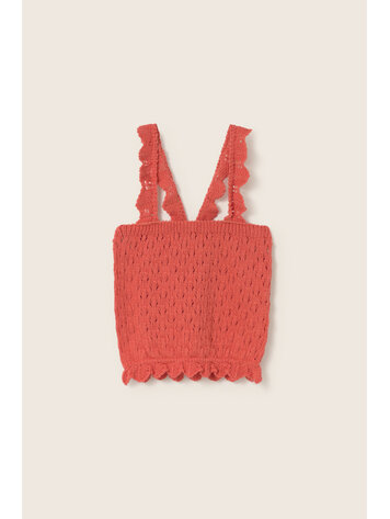 COZMO Lily Openwork Top - Tomato