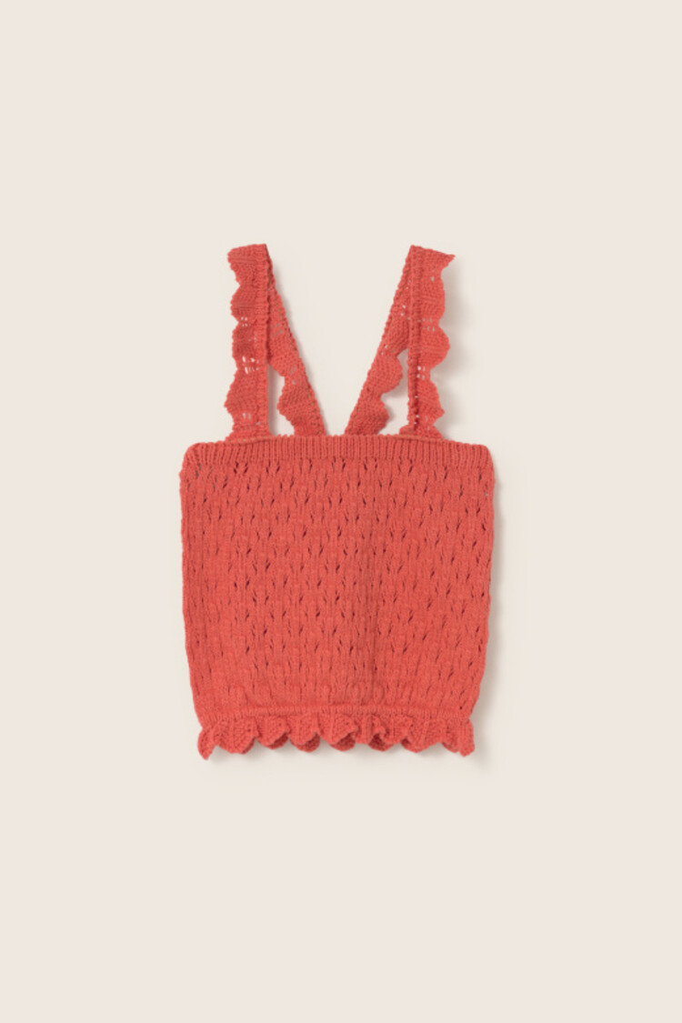 COZMO Lily Openwork Top - Tomato