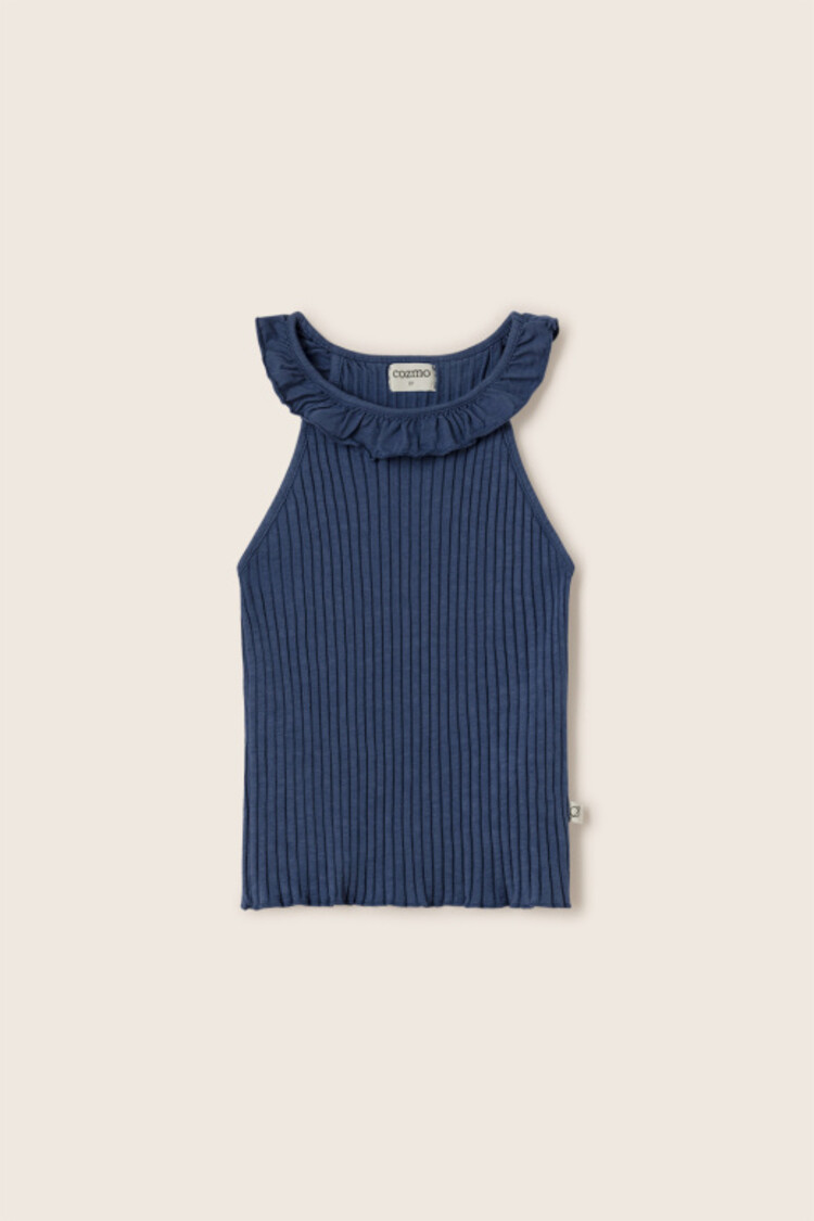 COZMO Azure - Rib T-shirt - Navy