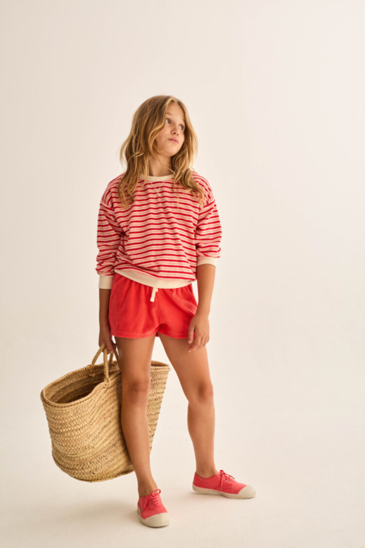 COZMO Zen Striped Sweatshirt - Pink  Tomato