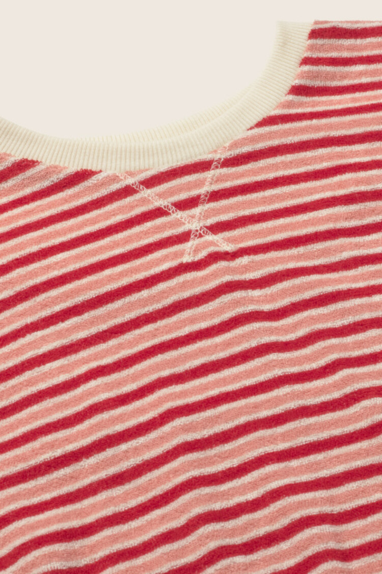 COZMO Zen Striped Sweatshirt - Pink  Tomato