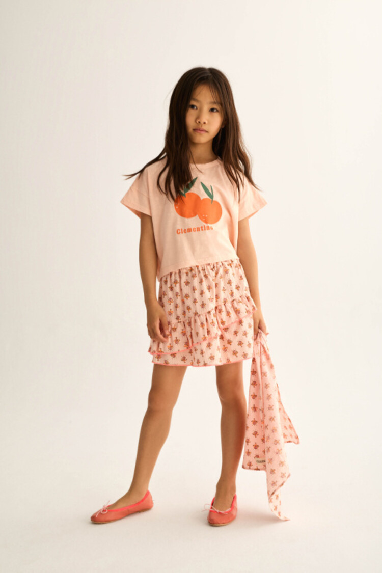 COZMO Syra Print T-shirt - Cloud/Pink