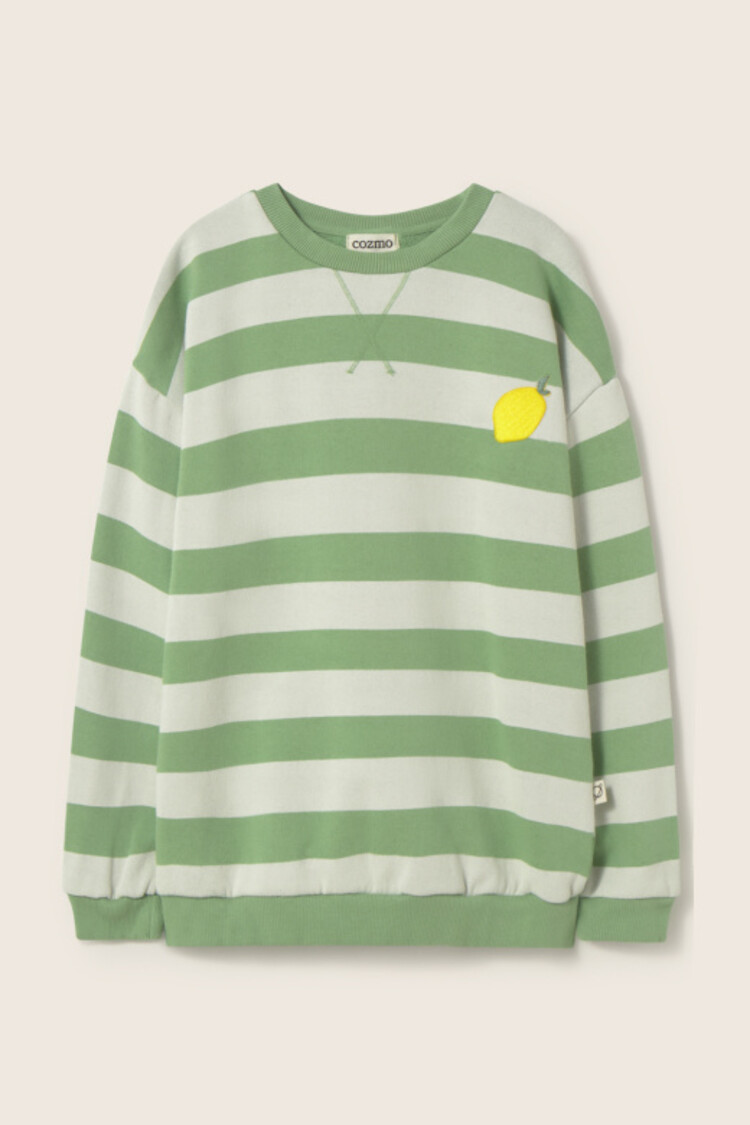 COZMO Dan Striped Sweatshirt - Green
