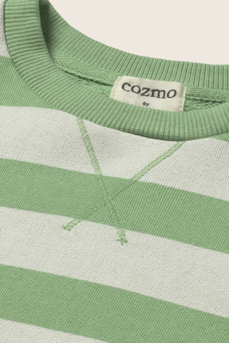 COZMO Dan Striped Sweatshirt - Green