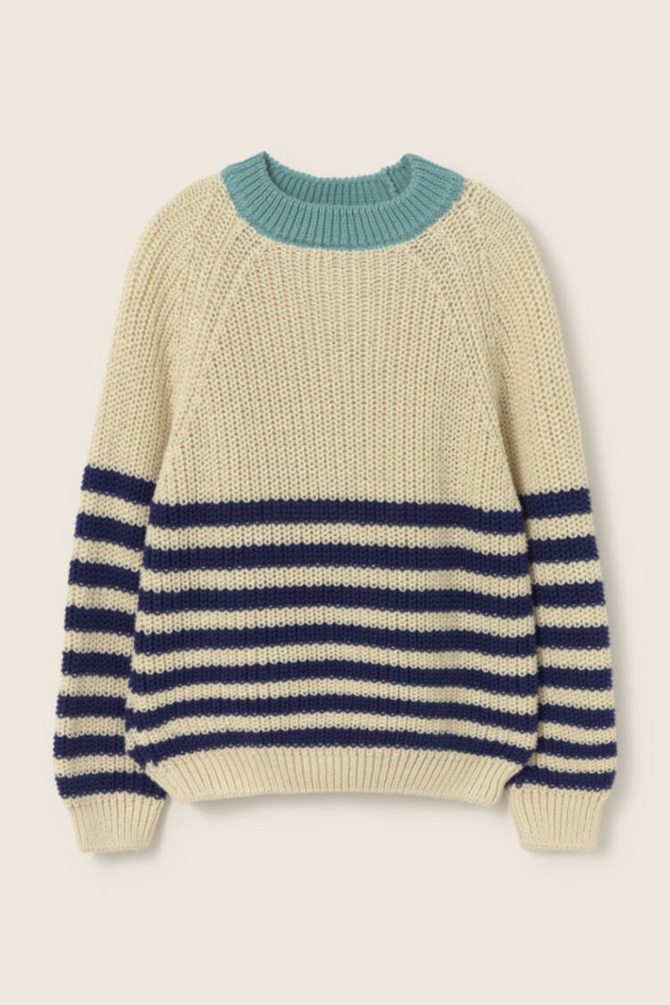 COZMO Reed Sweater - Ivory/Navy