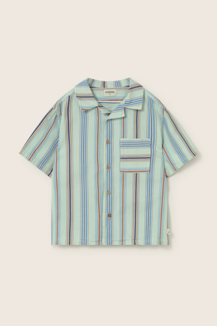 COZMO Iro Striped Shirt - Aqua