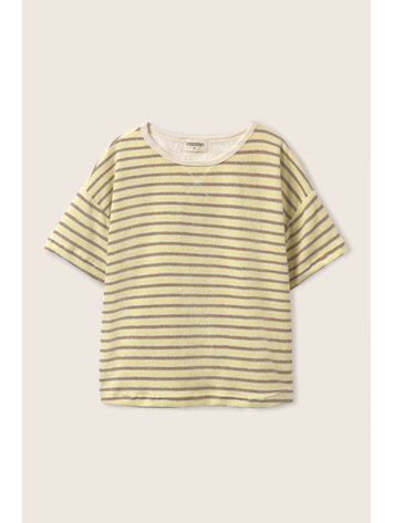 COZMO Enea Striped T-shirt - Sand/Yellow