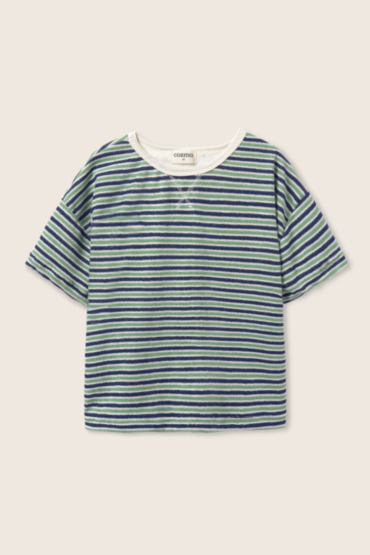COZMO Enea Striped T-shirt - Blue/Green
