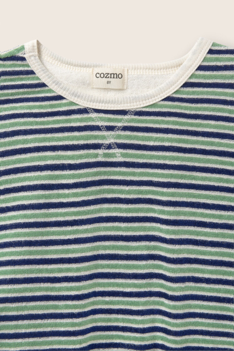 COZMO Enea Striped T-shirt - Blue/Green