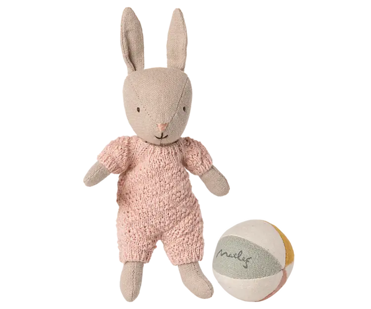 Maileg Rabbit Set, Micro - Sand - Rose