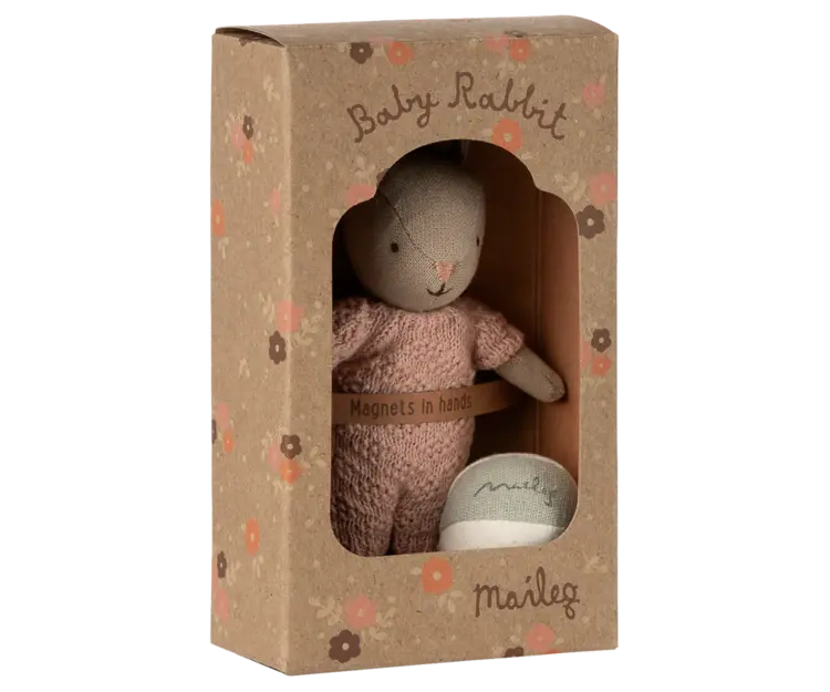 Maileg Rabbit Set, Micro - Sand - Rose