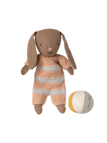 Maileg Bunny Set, Micro - Brown - Dusty rose