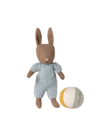 Maileg Rabbit Set, Micro - Brown - Blue