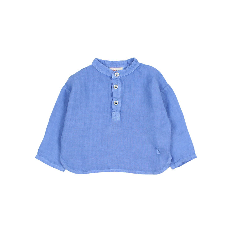 Buho Linen Kurta Shirt - Ocean Blue