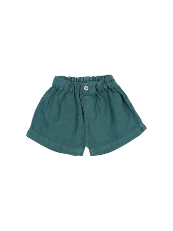 Buho Linen Shorts - Green Lake