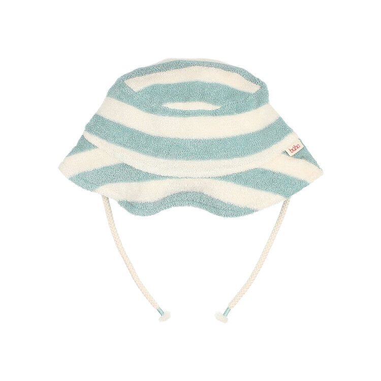 Buho Terry Stripes Hat - Green Moss