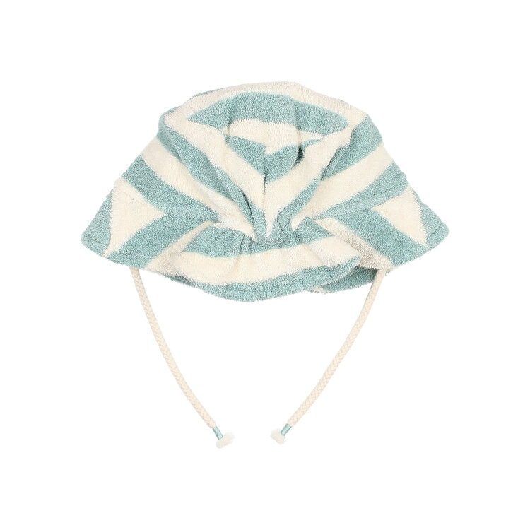 Buho Terry Stripes Hat - Green Moss