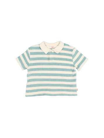 Buho Terry Stripes Polo - Green Moss