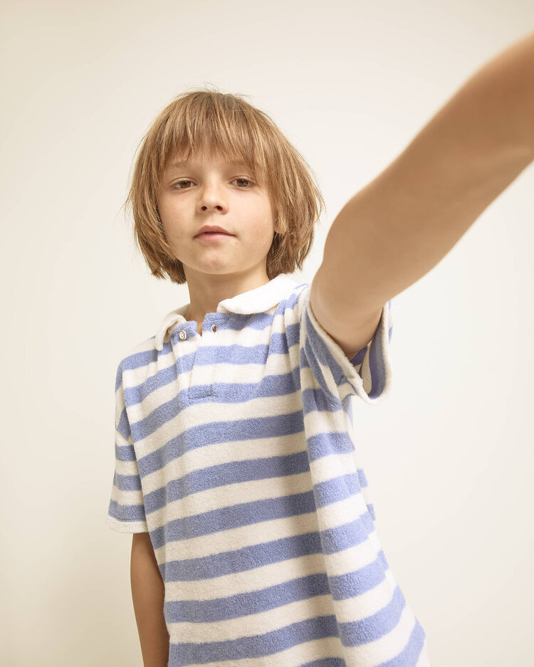 Buho Terry Stripes Polo - Bluette