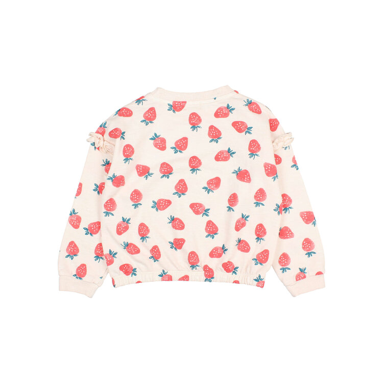 Buho Strawberry Sweatshirt - Cream Pink