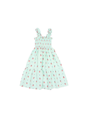 Buho Strawberry Dress - Aqua