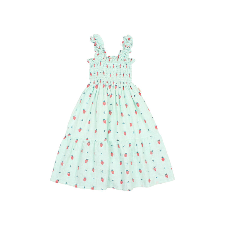 Buho Strawberry Dress - Aqua