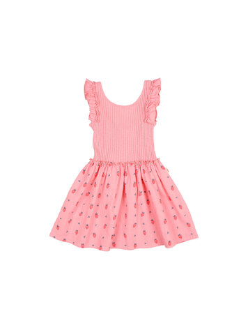 Buho Strawberry Combi Dress - Sugar Pink