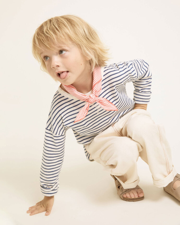 Buho Sailor Stripes T-shirt - Navy