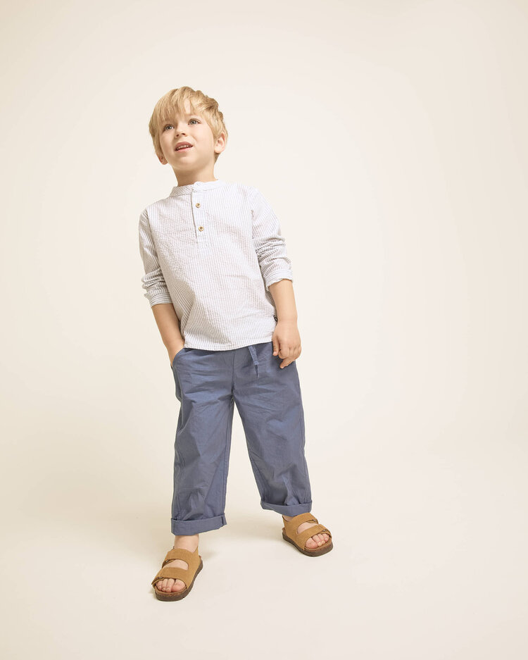Buho Poplin Pants - Navy