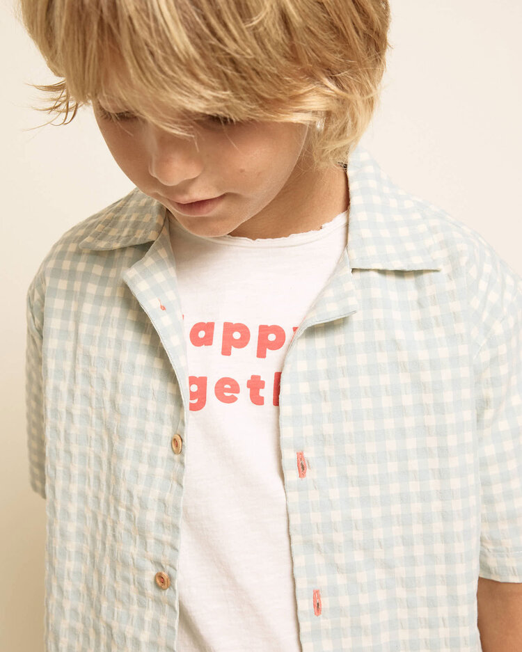 Buho Gingham Shirt - Aqua