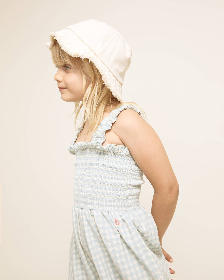 Buho Gingham Jumpsuit - Aqua