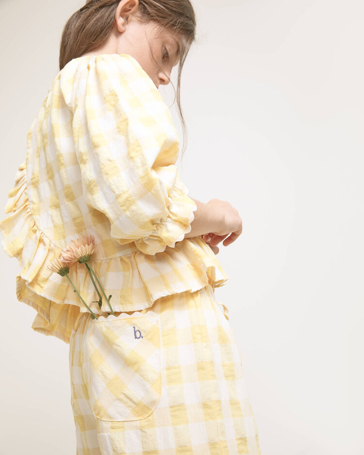 Buho Gingham Blouse - Sun