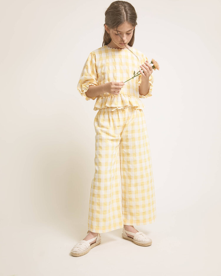 Buho Gingham Blouse - Sun