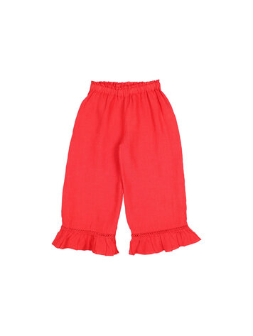 Buho Linen Girly Pants - Coral
