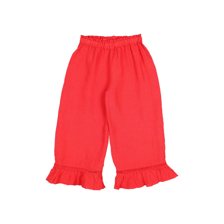 Buho Linen Girly Pants - Coral