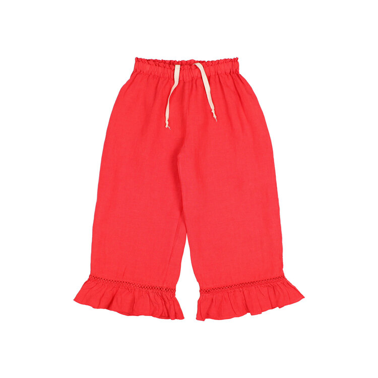 Buho Linen Girly Pants - Coral