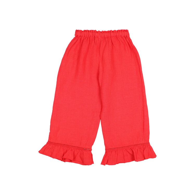Buho Linen Girly Pants - Coral