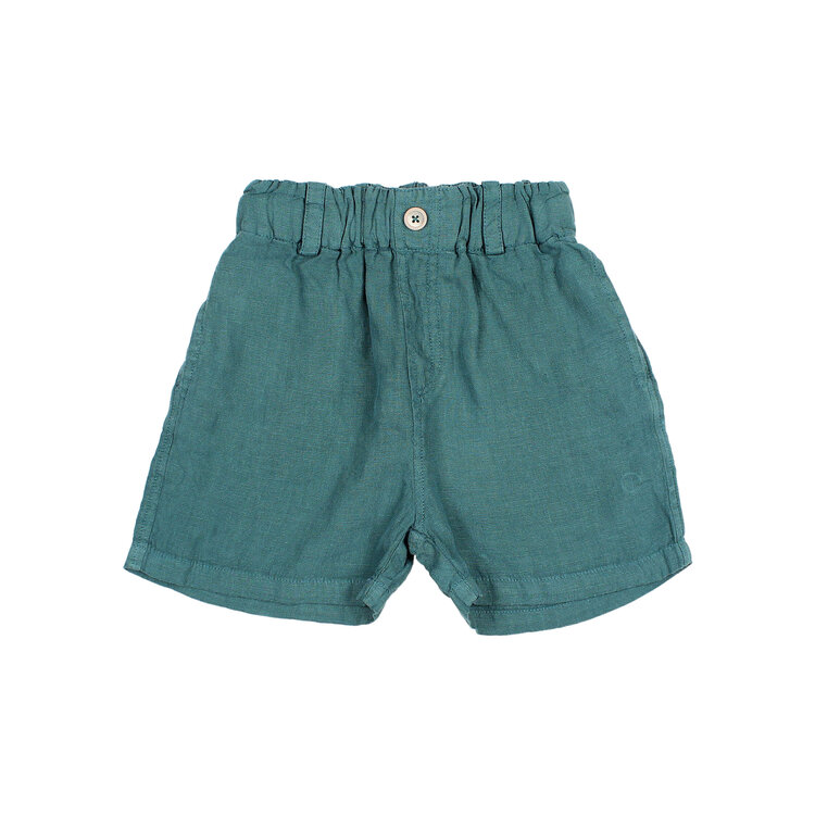 Buho Linen Bermuda - Green Lake