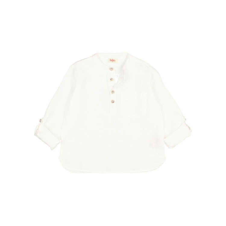 Buho Linen Kurta - White