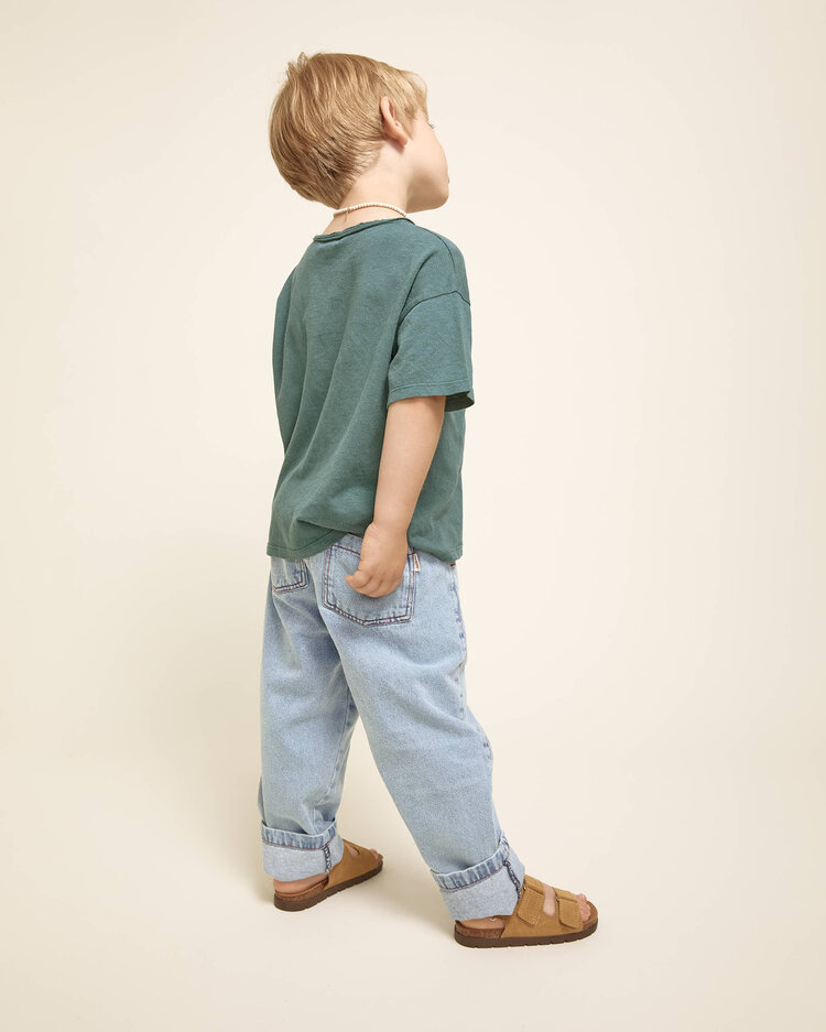 Buho Pocket Linen T-shirt - Green Lake