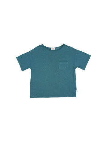 Buho Pocket Linen T-shirt - Green Lake