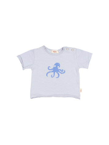 Buho Octopus T-shirt - Sky Blue