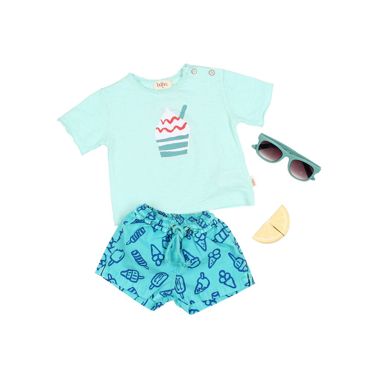 Buho Ice Cream T-shirt - Aqua