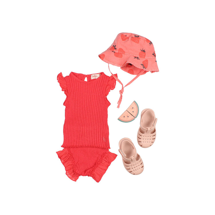 Buho Strawberry Bob Hat - Soft Coral