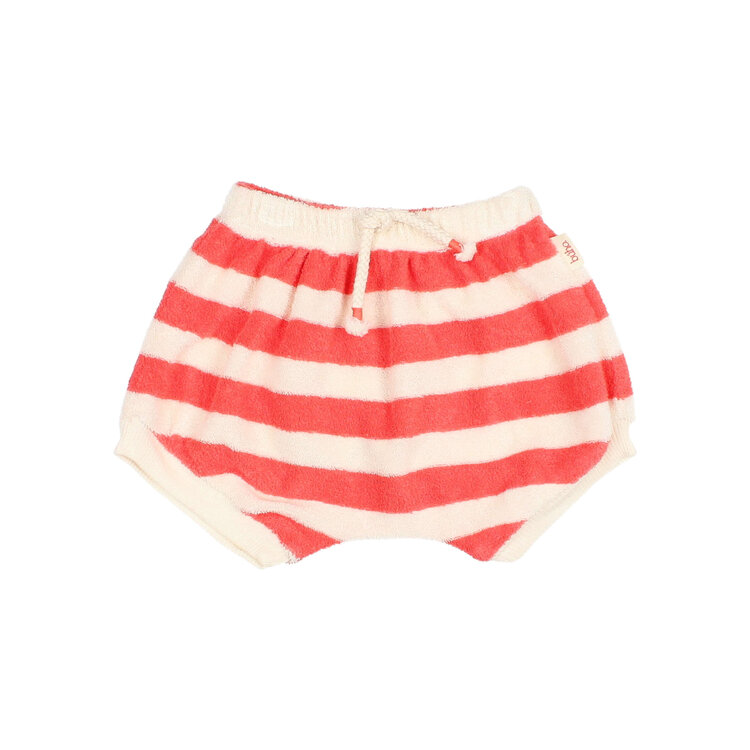 Buho Terry Stripes Shorts - Coral